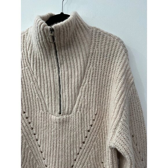 NWOT LINE Size M Label Georgia Half Zip Sweater Beige MSRP $345 - Picture 10 of 11